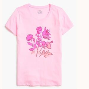 J crew Short-sleeve embroidered-flower graphic tee